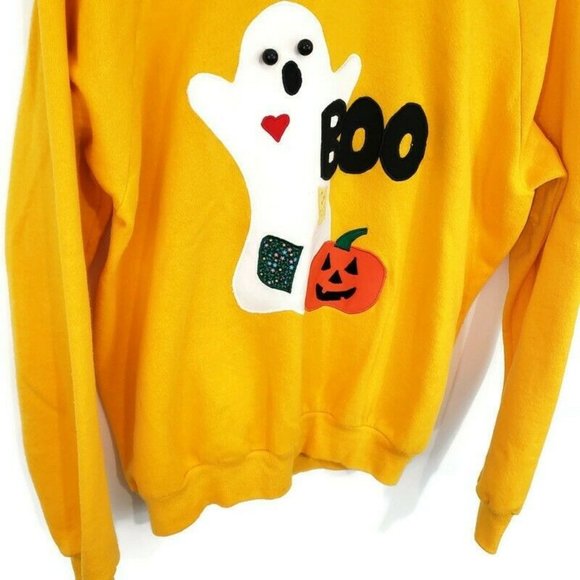 Jerzees Womens Vintage Halloween Ghost Sweatshirt - Picture 3 of 6